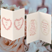 Vintager Blumenroter Liebe Herztag Valentinstag