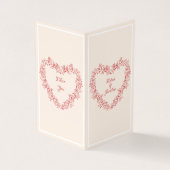 Vintager Blumenroter Liebe Herztag Valentinstag (Vorderseite)