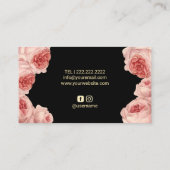 Vintager Blumensalon Visitenkarte (Rückseite)