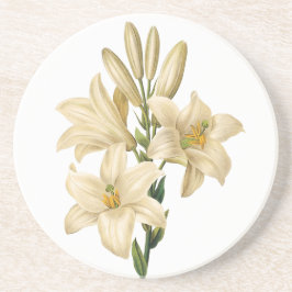 Vintager Blumensandstein-Untersetzer 1 Sandstein Untersetzer