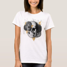 Vintager Blumenschädel, Drehbuch-Imitate Goldfolie