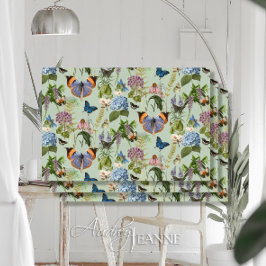 Vintager Blumenschmetterling Mint Ephemera Decoupa Seidenpapier