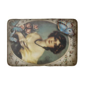 Vintager Blumenschmetterling, viktorianisch Badematte (Vorderseite)