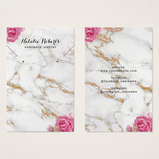 Vintager Blumenschmuck mit Necklace Display (Vorne & Hinten)