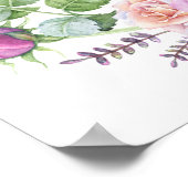 Vintager Blumensteg ohne Plakatschild Poster (Ecke)