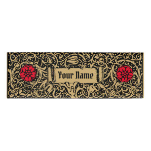 Vintager Blumenstraub Personalisiert Namenschild
