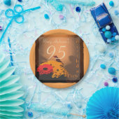 Vintager Blumenstrauß-95. Pappteller (Party)