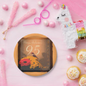 Vintager Blumenstrauß-95. Pappteller (Party)