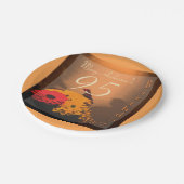 Vintager Blumenstrauß-95. Pappteller (Schrägansicht)