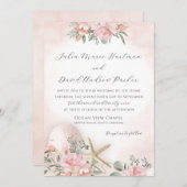 Vintager Blumenstrauß am Strand Einladung zur Hoch (Vorne/Hinten)