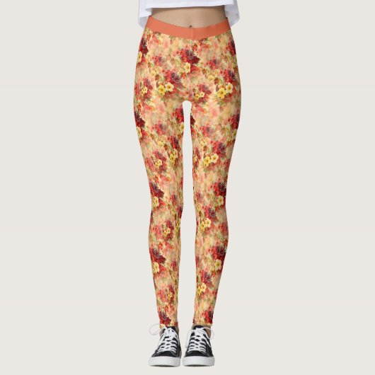 Vintager Blumenstrauß aus Blume Muster Leggings (Vorderseite)