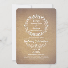 Vintager Blumenstrauß Elegante Hochzeitsfeiern Einladung