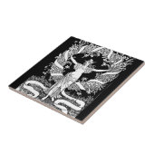 Vintager Blumenstrauß Fliese (Seite)