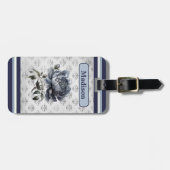 Vintager Blumenstrauß Gepäckanhänger (Vorderseite horizontal)