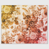 Vintager Blumenstrauß Geschenkpapier (Flach)