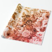 Vintager Blumenstrauß Geschenkpapier (Ungerollt)