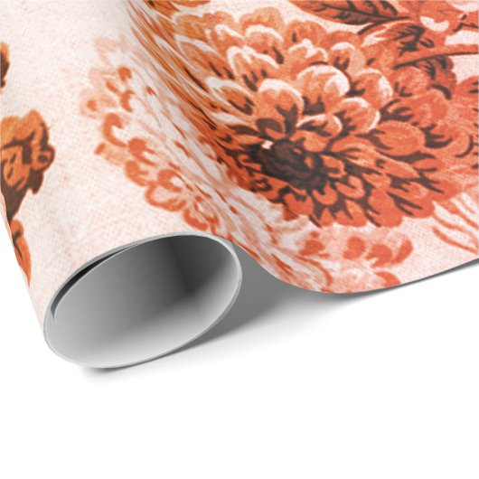 Vintager Blumenstrauß Geschenkpapier (Rolleneckpunkt)