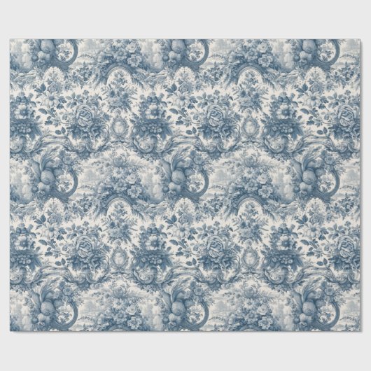 Vintager Blumenstrauß Geschenkpapier (Flach)