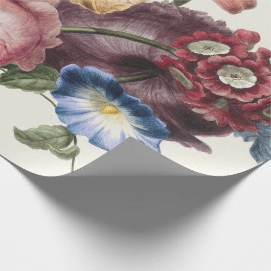 Vintager Blumenstrauß Geschenkpapier (Ecke)