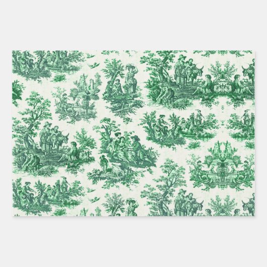 Vintager Blumenstrauß Geschenkpapier Set (Vorderseite)