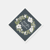 Vintager Blumenstrauß Hochzeitsnapkins Serviette (Ecke)