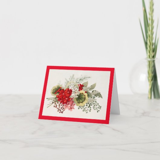 Vintager Blumenstrauß Karte (Vorderseite)