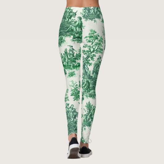 Vintager Blumenstrauß Leggings (Rückseite)