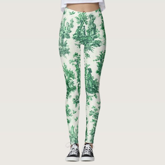 Vintager Blumenstrauß Leggings (Vorderseite)