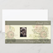 Vintager Blumenstrauß mit Rahmen Beileid danken Dankeskarte (Vorne/Hinten)