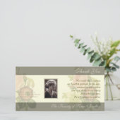 Vintager Blumenstrauß mit Rahmen Beileid danken Dankeskarte (Stehend Vorderseite)