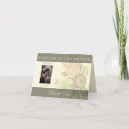 Vintager Blumenstrauß mit Rahmen Beileid danken Dankeskarte