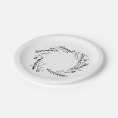 Vintager Blumenstrauß Pappteller (Schrägansicht)