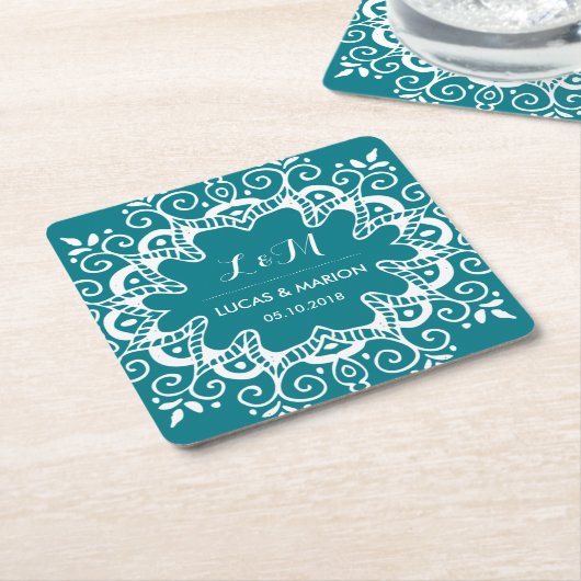 Vintager Blumenstrauß Rechteckiger Pappuntersetzer (angewinkelt)