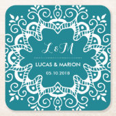 Vintager Blumenstrauß Rechteckiger Pappuntersetzer (Vorderseite)