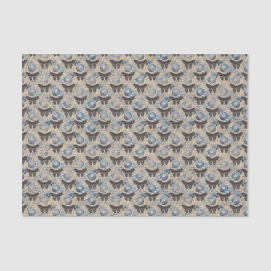 Vintager Blumenstrauß Seidenpapier (Vorderseite)