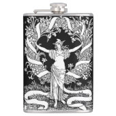 Vintager Blumenstrauß Vinyl Wrapped Flask Flachmann (Vorderseite)
