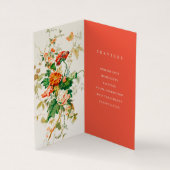 Vintager Blumenstrauß Visitenkarten (Innenseite)