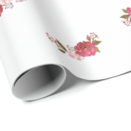 Vintager Blumenstrauß-Weihnachtsfeiertag Geschenkpapier (Rolleneckpunkt)