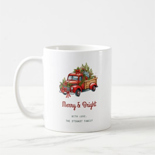 Vintager Blumenstrauß Weihnachtsgeschenk Kaffeetasse (Links)