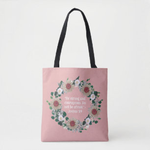Vintager Blumenstrauß, zeitloser Zitat Tasche