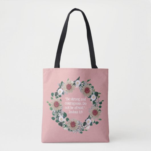 Vintager Blumenstrauß, zeitloser Zitat Tasche (Vorderseite)