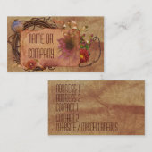 Vintager Blumenumbau Visitenkarte (Vorne/Hinten)