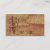 Vintager Blumenumbau Visitenkarte (Rückseite)