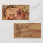 Vintager Blumenumbau Visitenkarte (Vorne/Hinten)