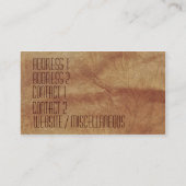 Vintager Blumenumbau Visitenkarte (Rückseite)