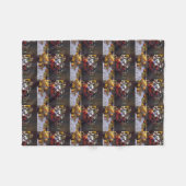 Vintager Blumenvasenblumenstrauß Monet berühmter Fleecedecke (Vorderseite (Horizontal))