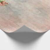 Vintager Blumenvogel Geschenkpapier (Ecke)