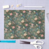 Vintager Blumenvogel Seidenpapier (Handwerk)