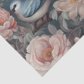 Vintager Blumenvogel Seidenpapier (Ausschnitt)