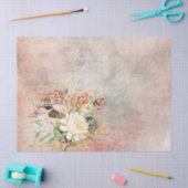 Vintager Blumenvogel Seidenpapier (Basteln)